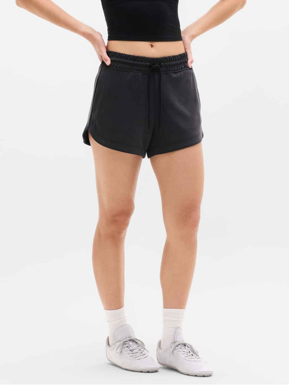 New Athleta Black Women's 4” Tranquil Waffle Short  XS